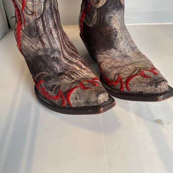 Lucchese Charlie One horse  Gold and Red boots 7.5 - Picture 3 of 8